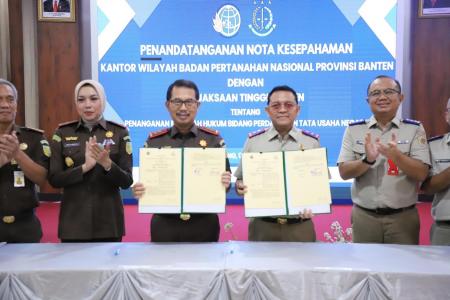 Kanwil BPN Banten Tanda Tangani Nota K