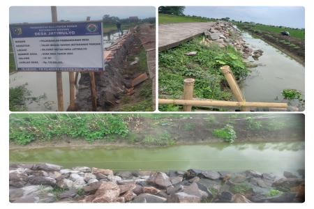 Pembangunan Talut Irigasi Desa Jatimulyo Bonang Terkesan Asal Jadi 