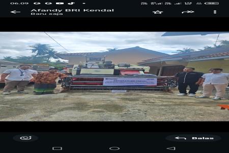 Alsintan ke Kelompok Tani BRI Dorong P