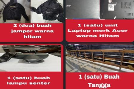 Gasak Laptop Sekolah Lewat Atap Dua Pe